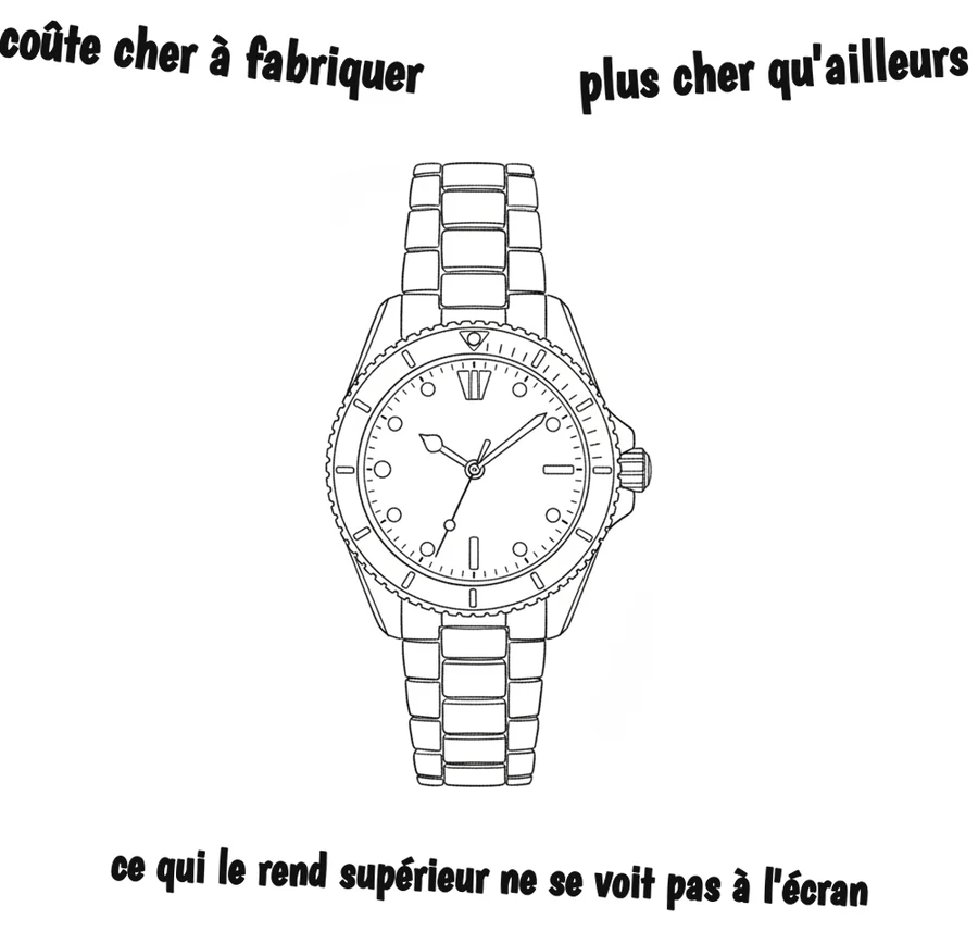 Le produit exigeant : cher à fabriquer, plus cher qu'ailleurs, supérieur sans que ça se voie à l'écran