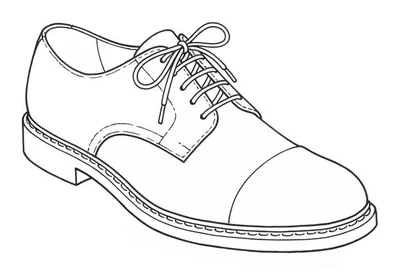 Une chaussure en cuir cousue